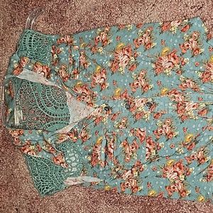 Womens Floral Top- Sleeveless